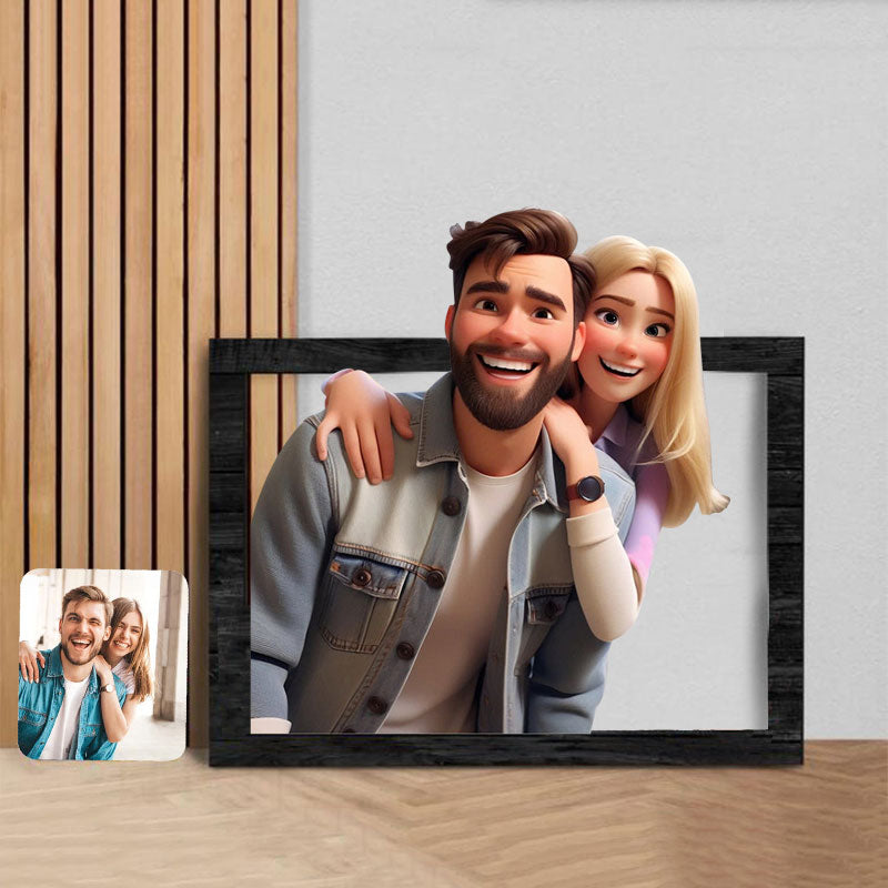 Houten fotolijst in 3D-stijl - Verander je herinneringen in kunst!