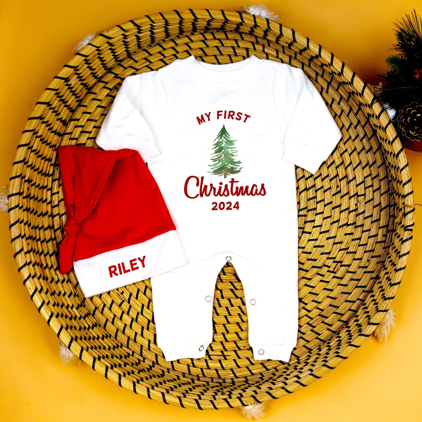 Gepersonaliseerde kerstpyjama voor baby's