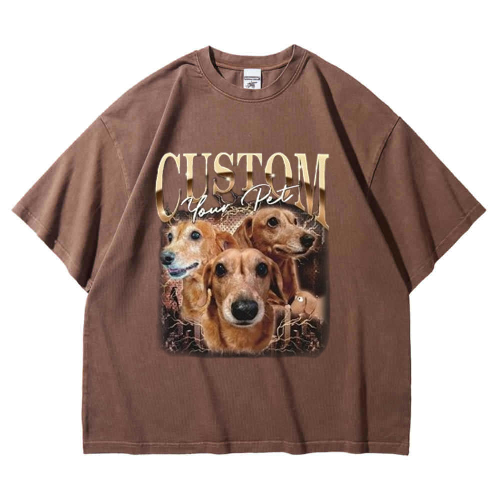Aangepaste afdrukken Vintage Hip Hop huisdier Sweatshir