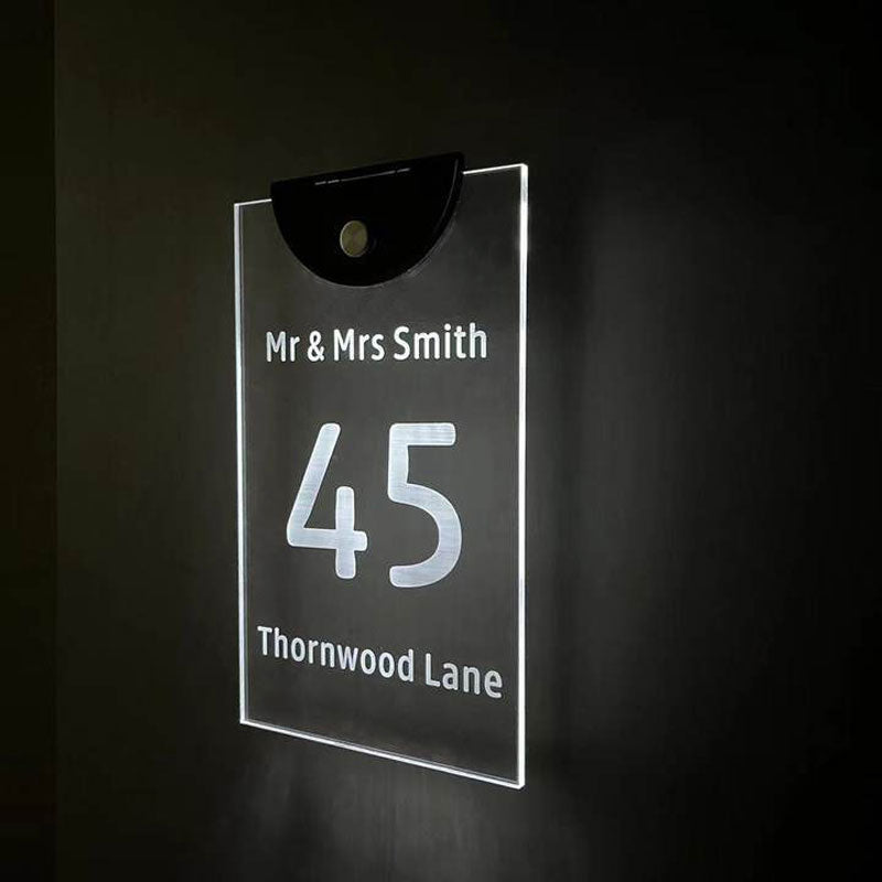 Custom Solar Transparent Acrylic Door Plate