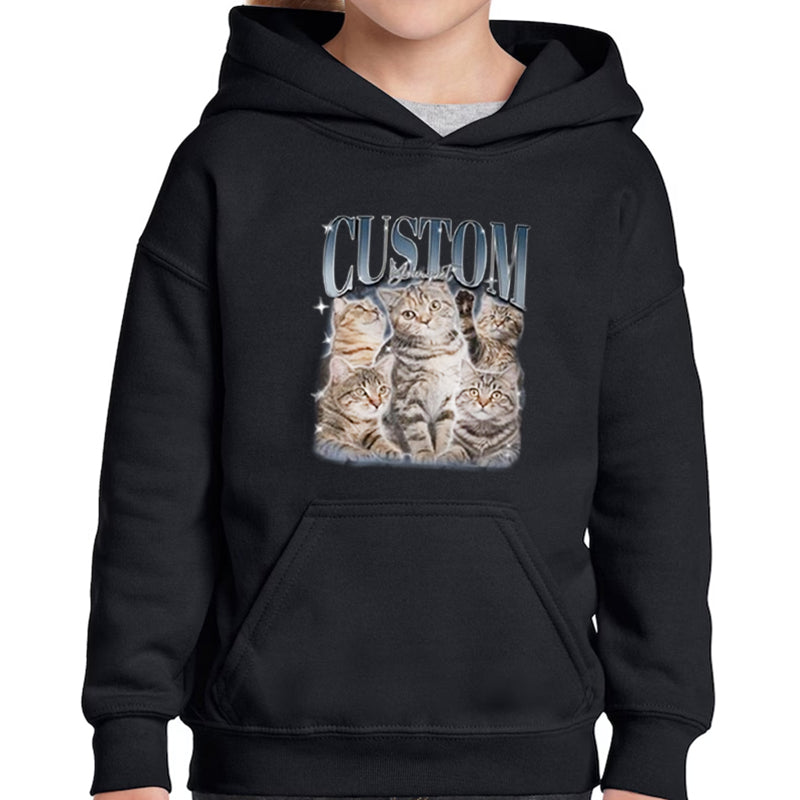 Aangepaste afdrukken Vintage Hip Hop huisdier Sweatshir