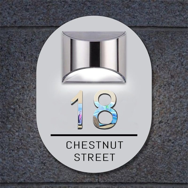 Gepersonaliseerd Ovaal Solar 3D Huisbord