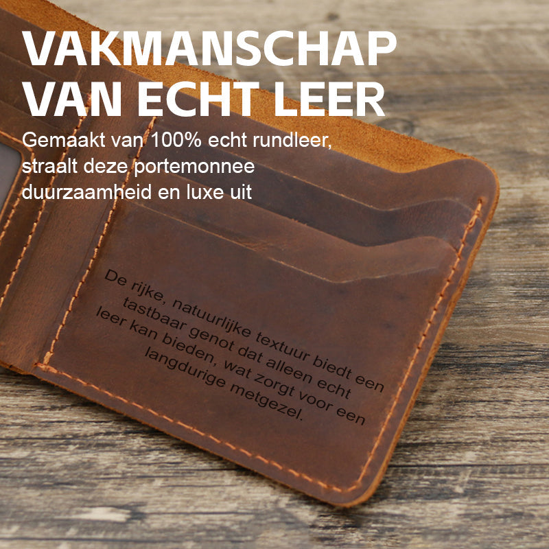 Gepersonaliseerde Lederen Portemonnee