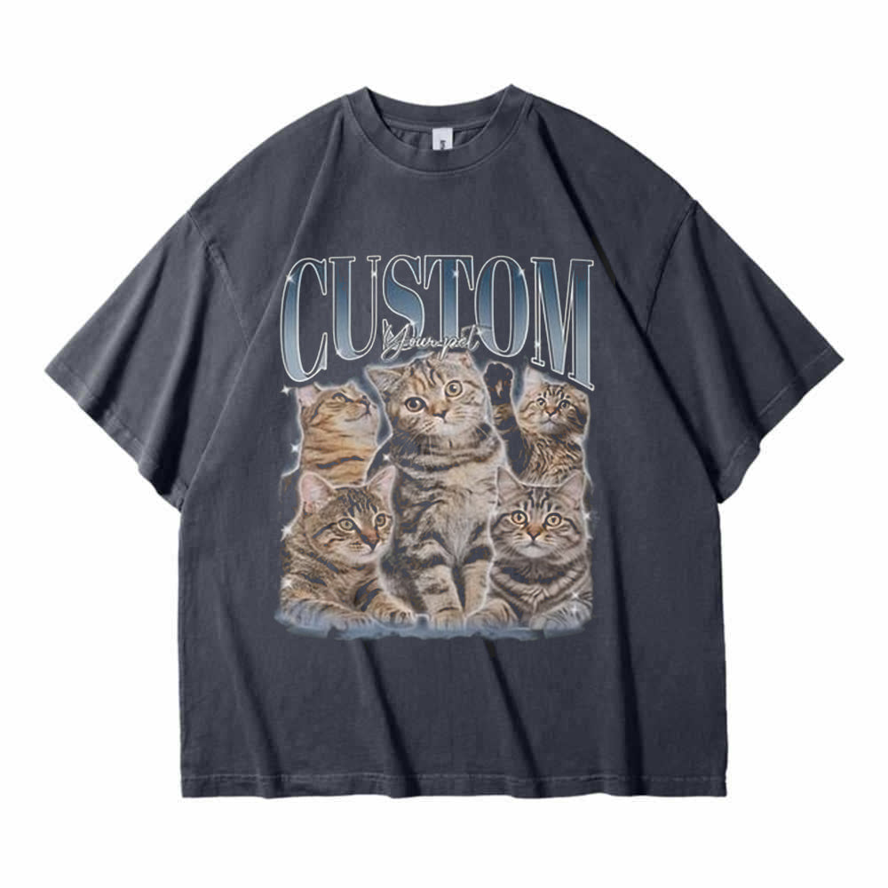 Aangepaste afdrukken Vintage Hip Hop huisdier Sweatshir