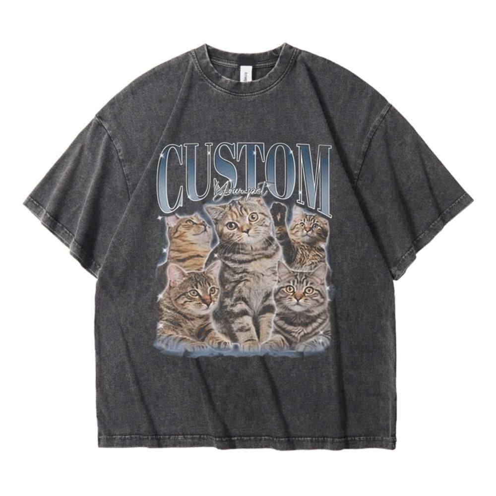 Aangepaste afdrukken Vintage Hip Hop huisdier Sweatshir