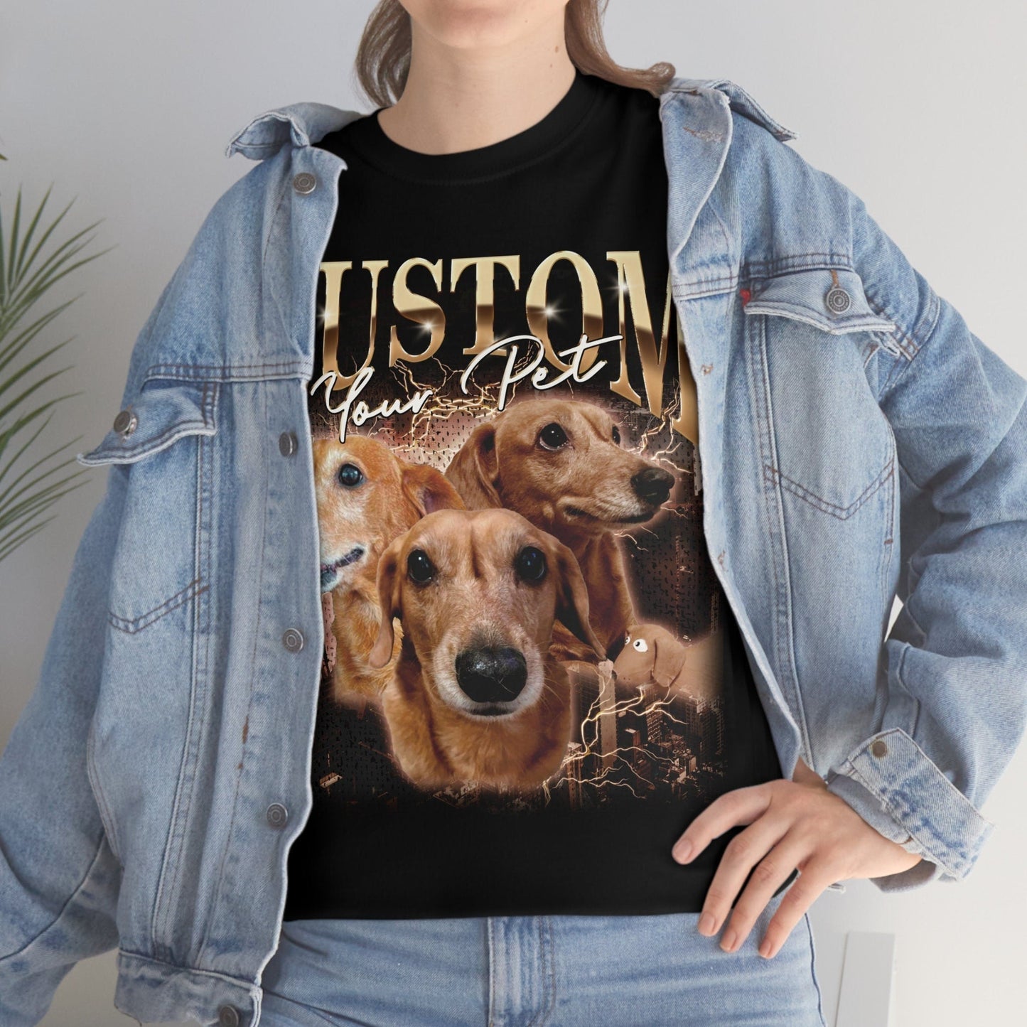 Aangepaste afdrukken Vintage Hip Hop huisdier Sweatshir