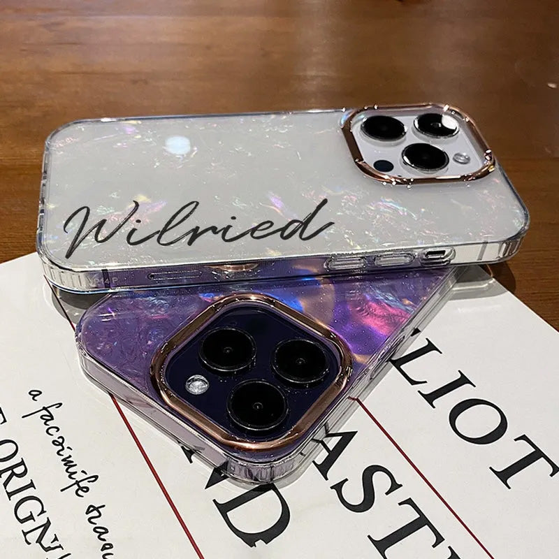 Gepersonaliseerde structuurontwerp glitter telefoonhoesje