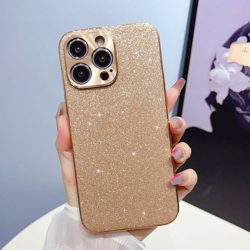 ✨ Aanpasbaar gegalvaniseerd glitters telefoonhoesje ✨