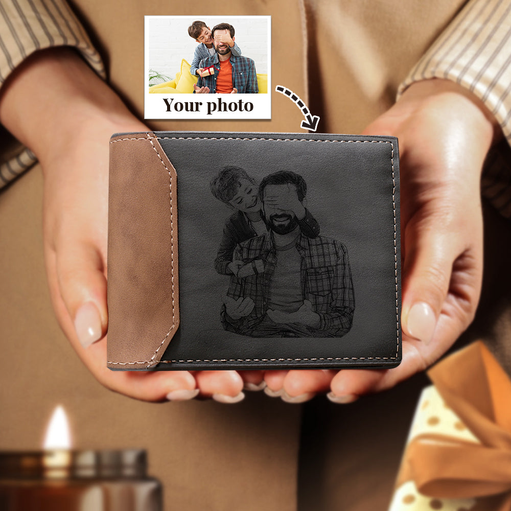Heren Kort Portemonnee Met ID-kaart Foto Van een estuurder Licentie Heren Kort Portemonnee Met ID-kaart Foto Van een estuurder Licentie