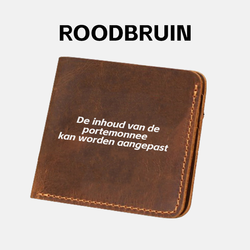 Gepersonaliseerde Lederen Portemonnee