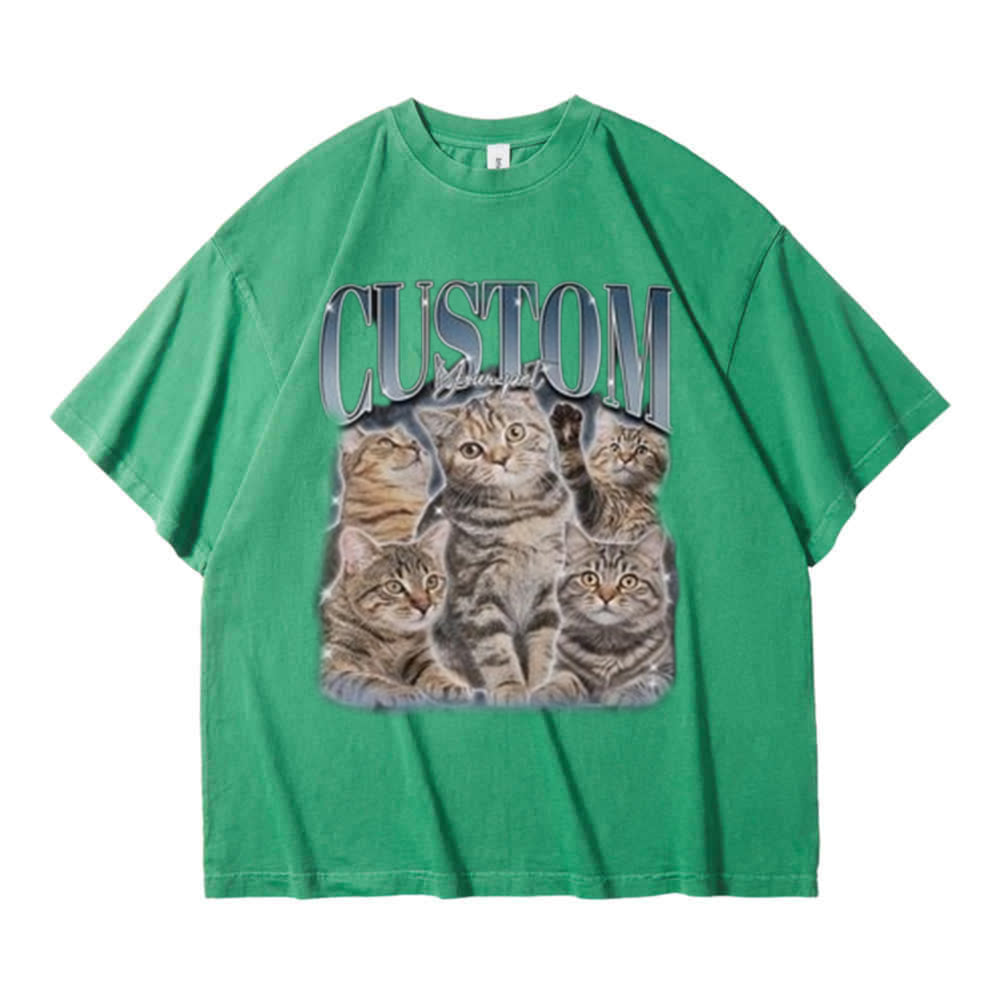 Aangepaste afdrukken Vintage Hip Hop huisdier Sweatshir