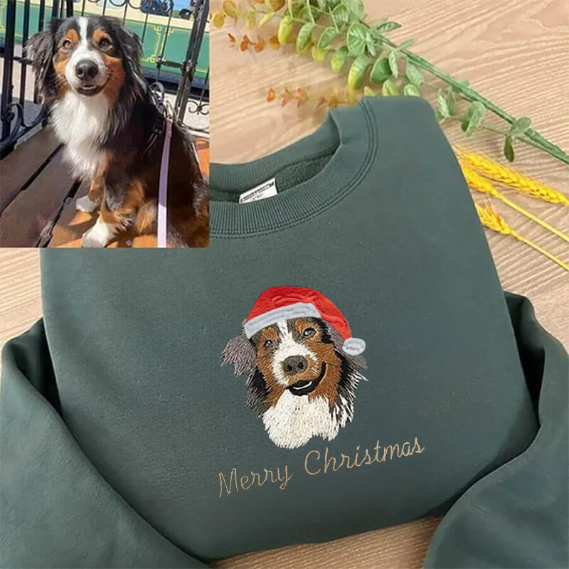 Custom geborduurde sweaters met dierenportrette