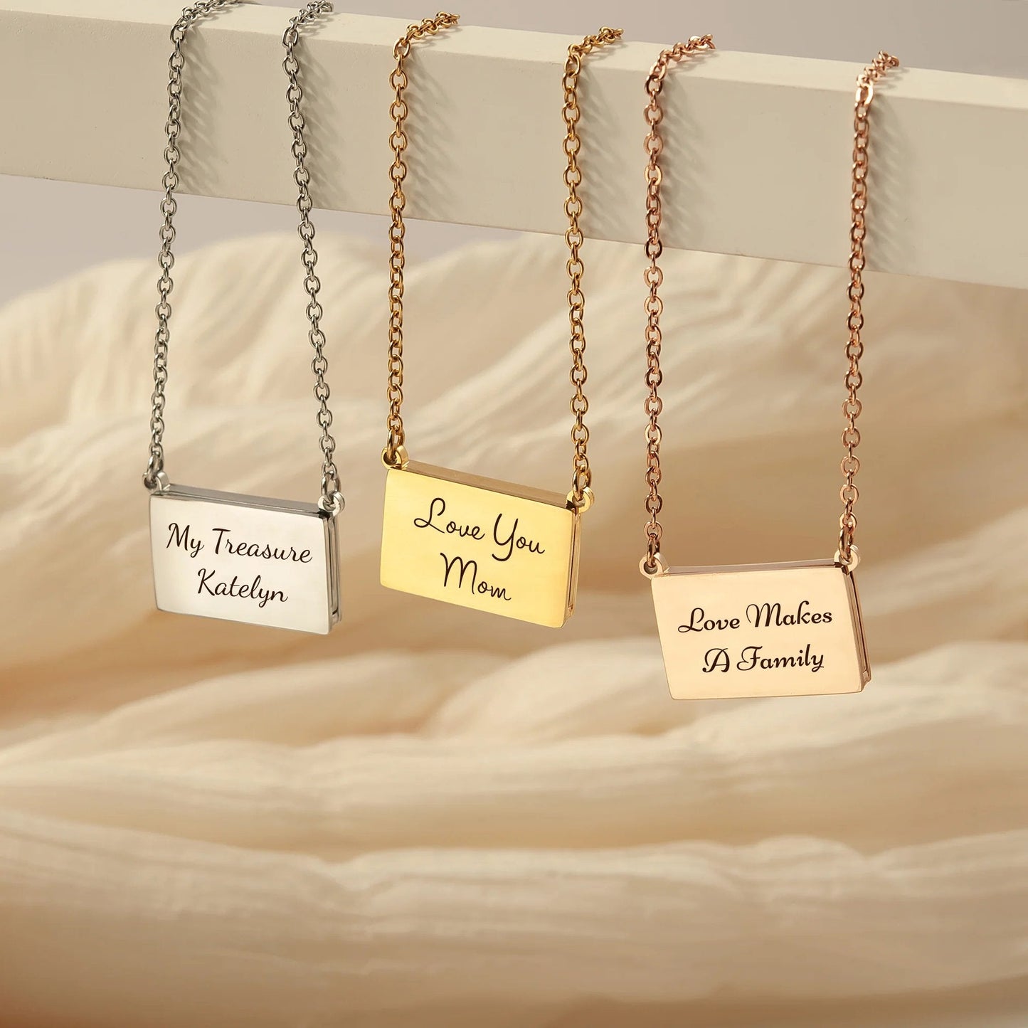 Gepersonaliseerde Handgemaakte Envelop Charme Foto Ketting