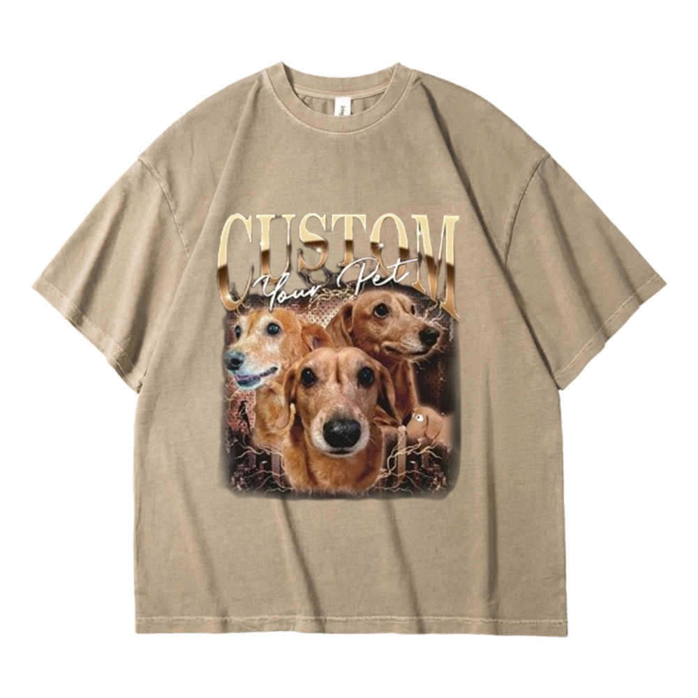 Aangepaste afdrukken Vintage Hip Hop huisdier Sweatshir