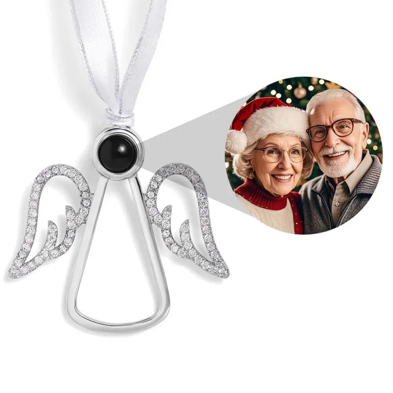 Gepersonaliseerd Projectie Ornament Aangepaste foto Sneeuwvlok Kerst Ornament Gifts