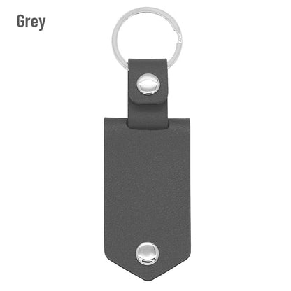 Custom Leather Photo Text Keychain Anniversary Gift For Couple