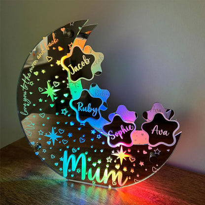 🌙 【Aangepast maan-LED-lichtgevend spiegellichtornament】 ——Exclusieve ster, verlicht uw naam🌟