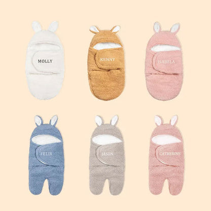 Gepersonaliseerde Bunny Baby Swaddle - Warm, Comfortabel en Makkelijk in Gebruik