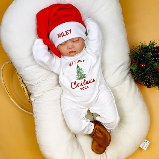 Gepersonaliseerde kerstpyjama voor baby's