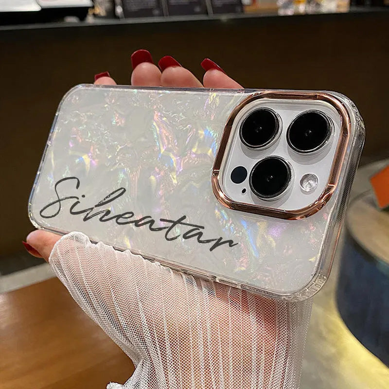 Gepersonaliseerde structuurontwerp glitter telefoonhoesje