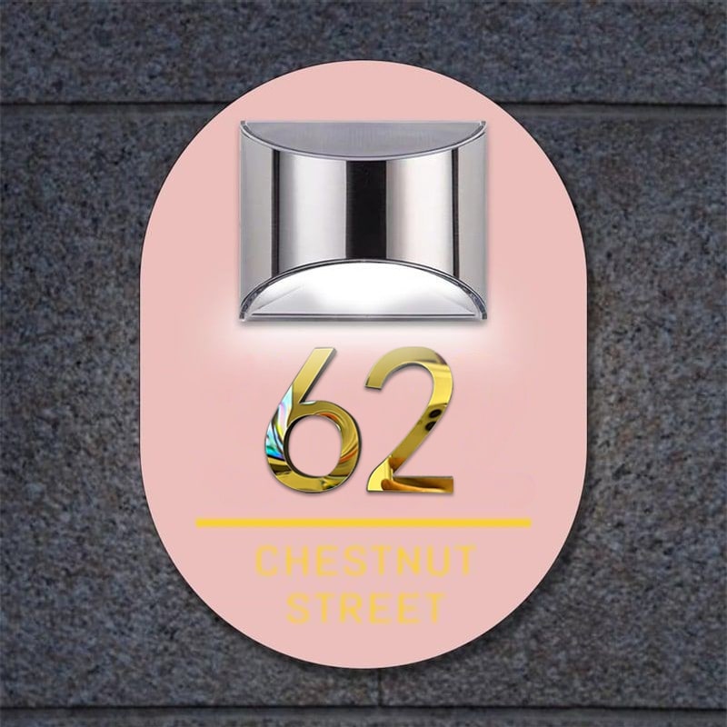Gepersonaliseerd Ovaal Solar 3D Huisbord