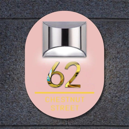 Gepersonaliseerd Ovaal Solar 3D Huisbord