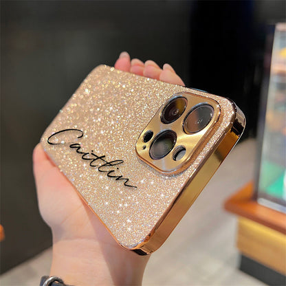 ✨ Aanpasbaar gegalvaniseerd glitters telefoonhoesje ✨