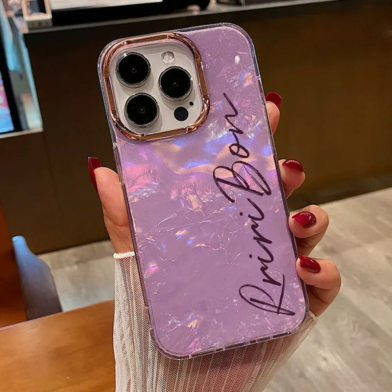Gepersonaliseerde structuurontwerp glitter telefoonhoesje