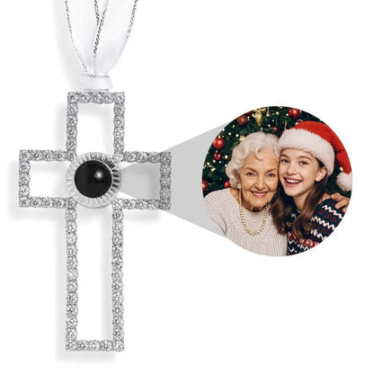 Gepersonaliseerd Projectie Ornament Aangepaste foto Sneeuwvlok Kerst Ornament Gifts
