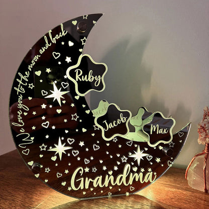🌙 【Aangepast maan-LED-lichtgevend spiegellichtornament】 ——Exclusieve ster, verlicht uw naam🌟