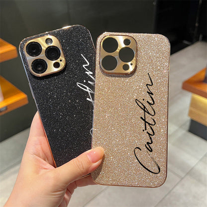 ✨ Aanpasbaar gegalvaniseerd glitters telefoonhoesje ✨