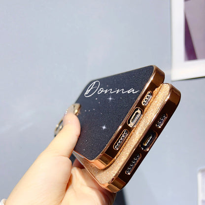 ✨ Aanpasbaar gegalvaniseerd glitters telefoonhoesje ✨