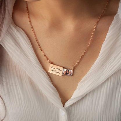 Gepersonaliseerde Handgemaakte Envelop Charme Foto Ketting