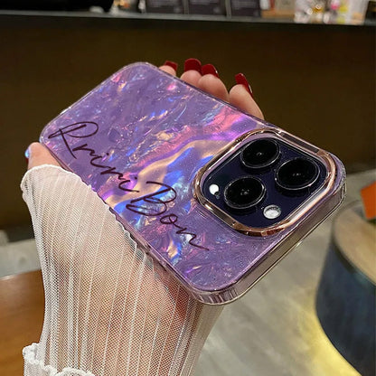 Gepersonaliseerde structuurontwerp glitter telefoonhoesje