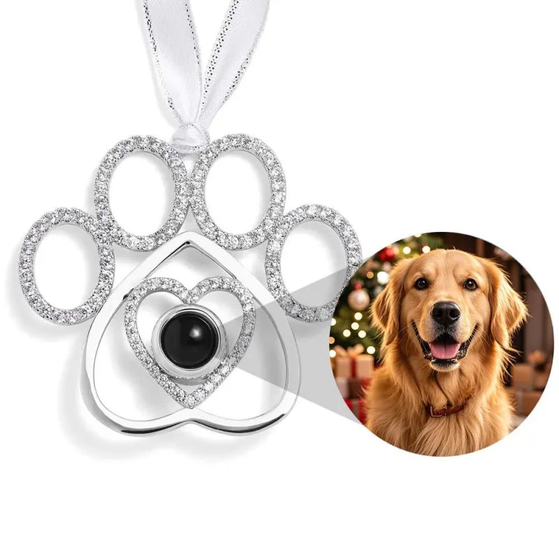 Gepersonaliseerd Projectie Ornament Aangepaste foto Sneeuwvlok Kerst Ornament Gifts