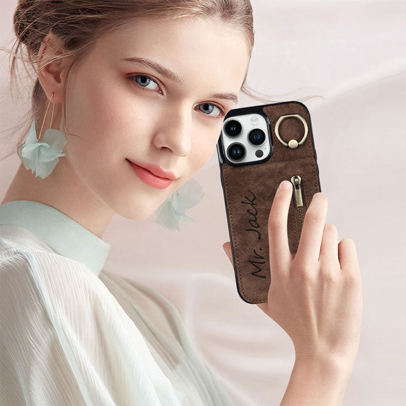 Telefoonhoesje van leer op maat