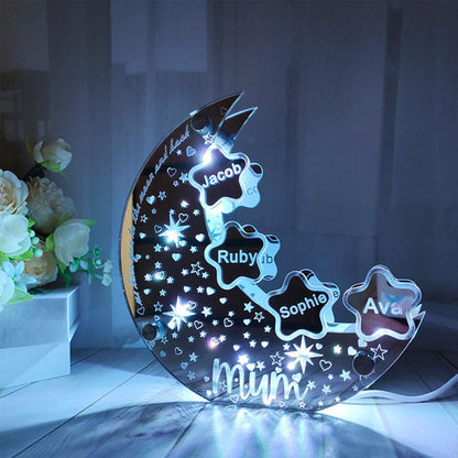 🌙 【Aangepast maan-LED-lichtgevend spiegellichtornament】 ——Exclusieve ster, verlicht uw naam🌟