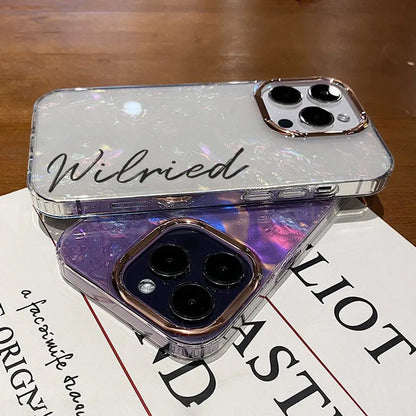 Gepersonaliseerde structuurontwerp glitter telefoonhoesje
