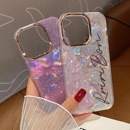 Gepersonaliseerde structuurontwerp glitter telefoonhoesje