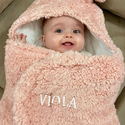 Gepersonaliseerde Bunny Baby Swaddle - Warm, Comfortabel en Makkelijk in Gebruik