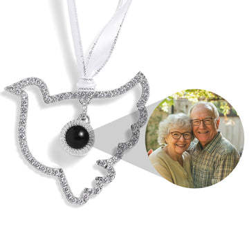 Gepersonaliseerd Projectie Ornament Aangepaste foto Sneeuwvlok Kerst Ornament Gifts