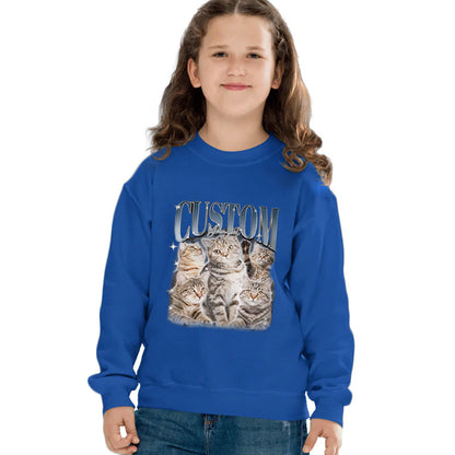 Aangepaste afdrukken Vintage Hip Hop huisdier Sweatshir
