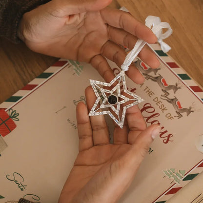 Gepersonaliseerd Projectie Ornament Aangepaste foto Sneeuwvlok Kerst Ornament Gifts