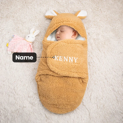 Gepersonaliseerde Bunny Baby Swaddle - Warm, Comfortabel en Makkelijk in Gebruik