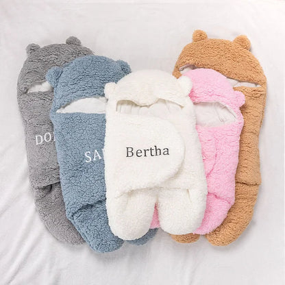 Gepersonaliseerde Bunny Baby Swaddle - Warm, Comfortabel en Makkelijk in Gebruik