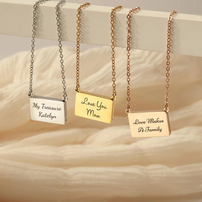 Gepersonaliseerde Handgemaakte Envelop Charme Foto Ketting