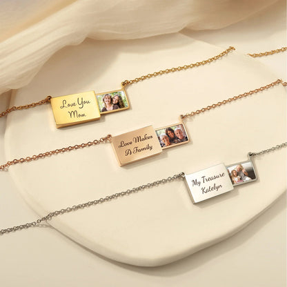 Gepersonaliseerde Handgemaakte Envelop Charme Foto Ketting