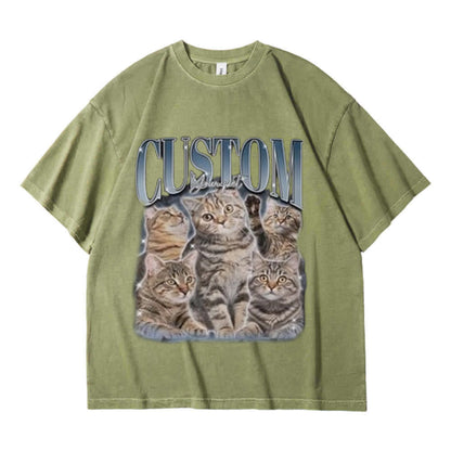 Aangepaste afdrukken Vintage Hip Hop huisdier Sweatshir
