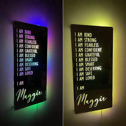 ✨【Aangepaste naam LED-verlichtingsspiegel】——Verlicht uw naam en verlicht uw wereld! ✨